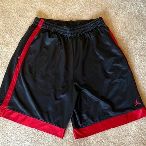 Jordan Black with Red Basketball Shorts XXL
